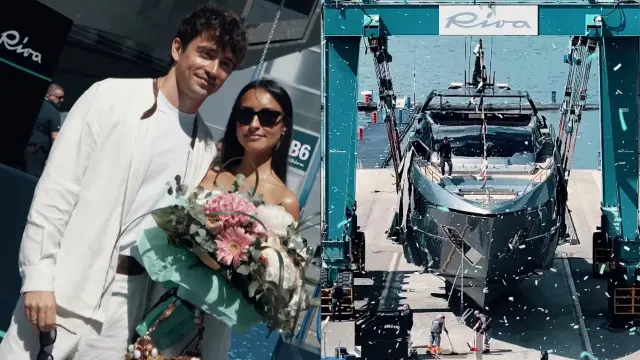 Charles Leclerc y su mujer Aleixandra ya disfrutan de su nuevo yate