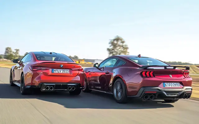 Comparativa del Ford Mustang Dark Horse vs. BMW M4 Coupé. Zagas.