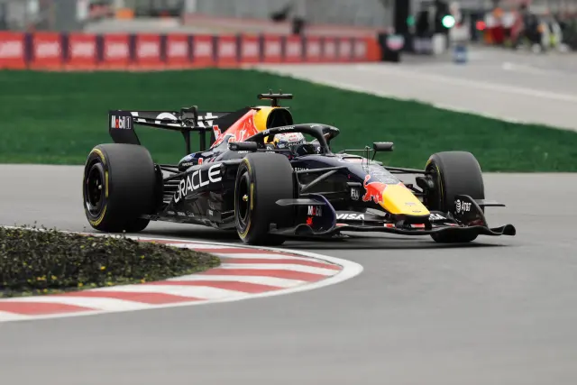 Max Verstappen rodando en el GP de Canadá