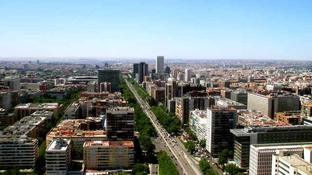 Paseo de la Castellana, Madrid.