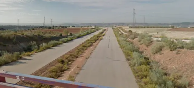 Imagen de la "autopista fantasma", la M-203 en Madrid
